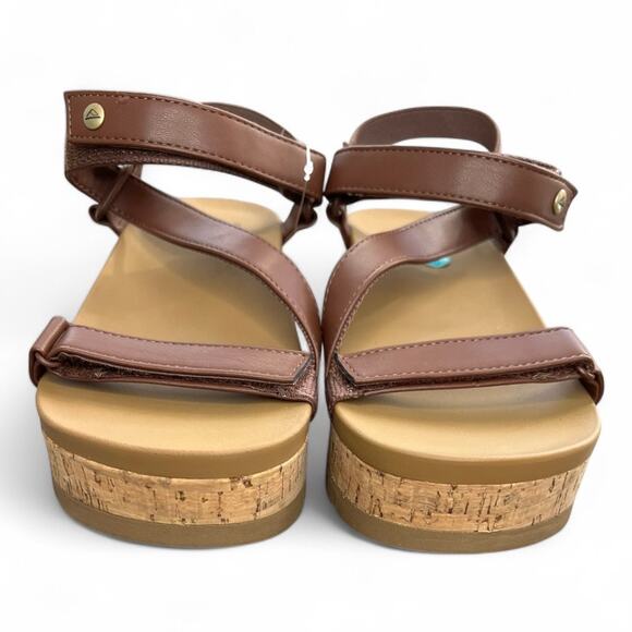 Reef vista higher Luna sandal in cocoa cork brown comfort shoe brown summer - Picture 3 of 7